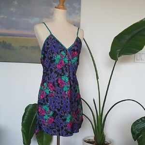 Lucie Ann Vintage Floral Slip Dress/Chemise with Spaghetti Straps